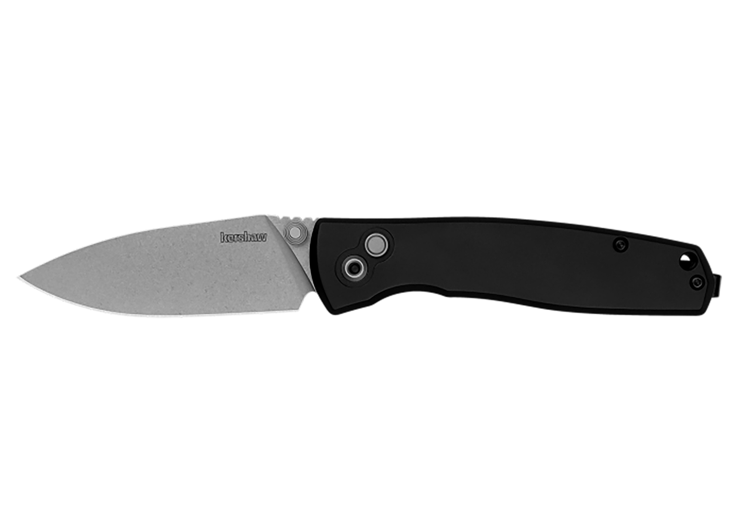 Kershaw 2053 Kindred 3" Drop Point Plain Black Knife - Kershaw - SPEAR POINT