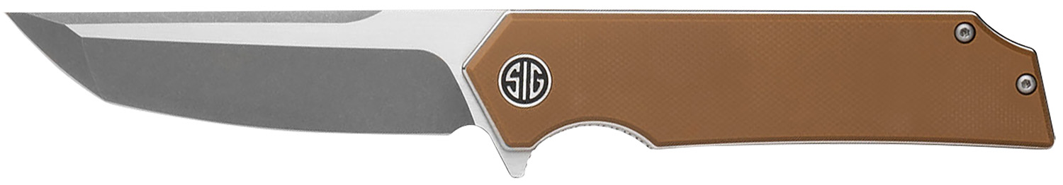 Sig Sauer Knives TS8SBRN Tsuru 3.30” Folding Tanto Plain Satin 154CM...