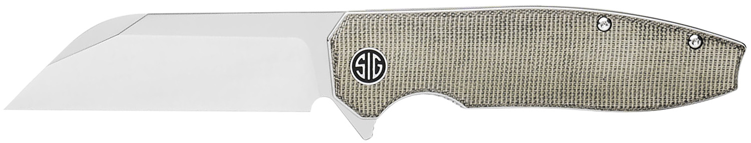 Sig SAUER Karak Satin Wharnecliffe Knife with Green Micarta Handle (KA-7SG)