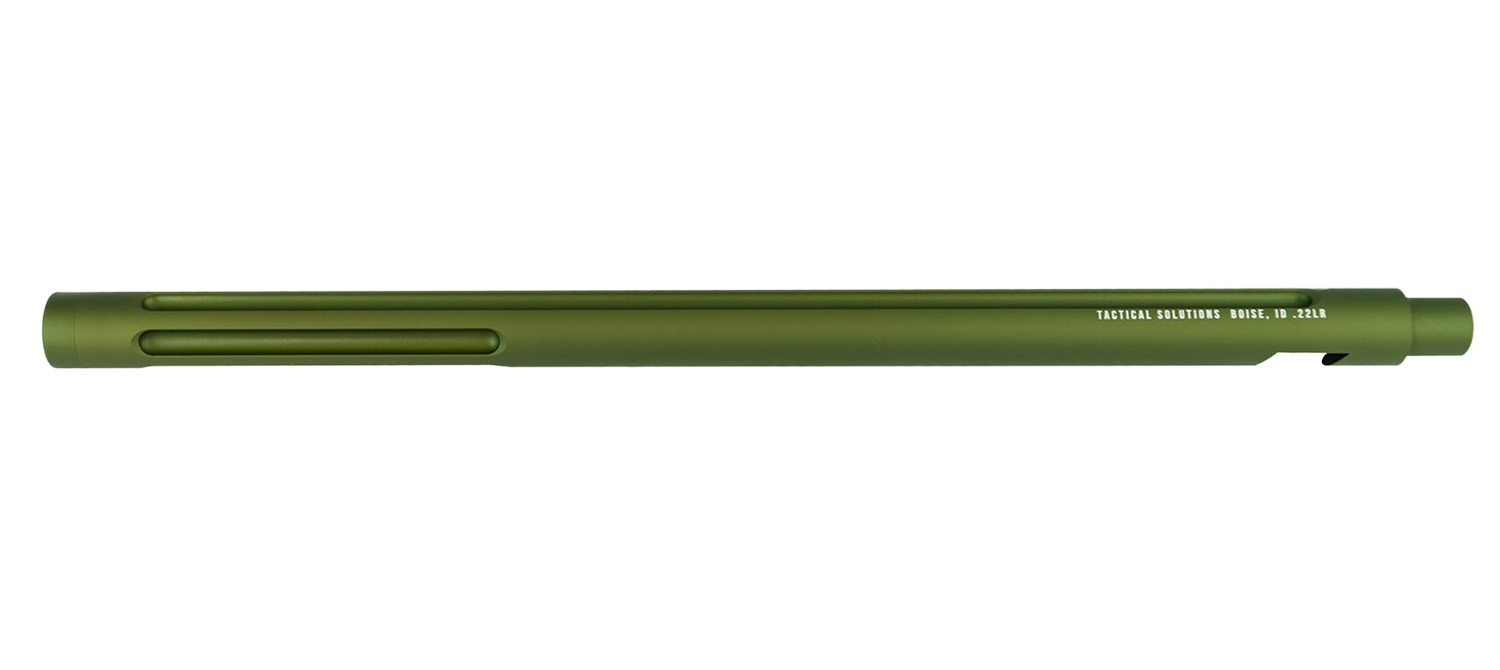 Tactical Solutions 1022TEMOD X-Ring Barrel 22 LR 16.50 OD Green Matte Finish Aluminum Material with Fluting & Threading for Ruger 10/22