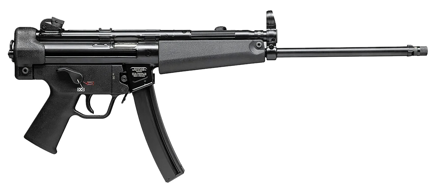 Heckler & Koch SP5L 9mm Civilian Sporting Pistol: 16.5" Navy Barrel, Roller-Delayed Blowback, 10-Round Capacity