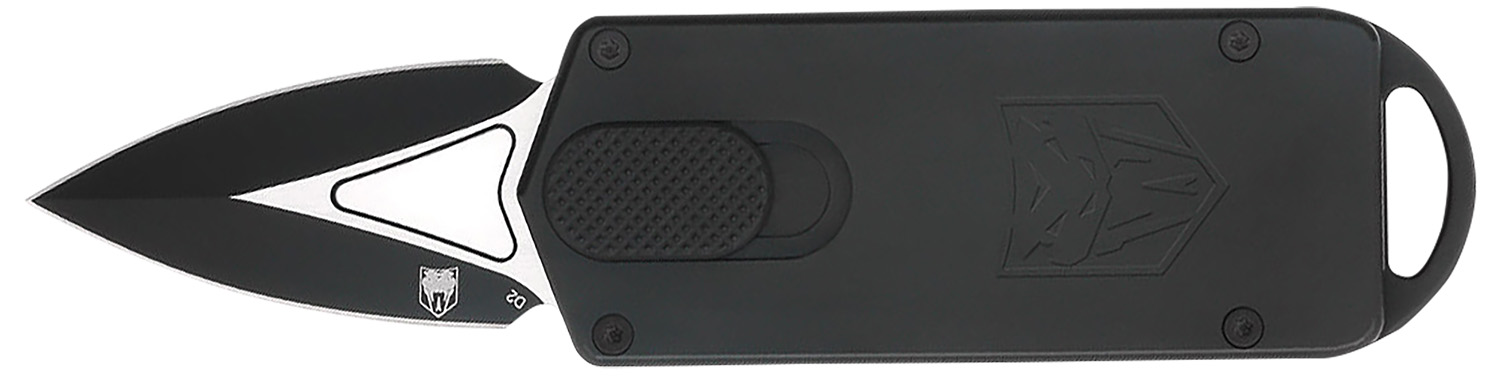 CobraTec Knives CTASPBLK ASP 1.94” OTF Dagger Plain D2 Steel Blade...