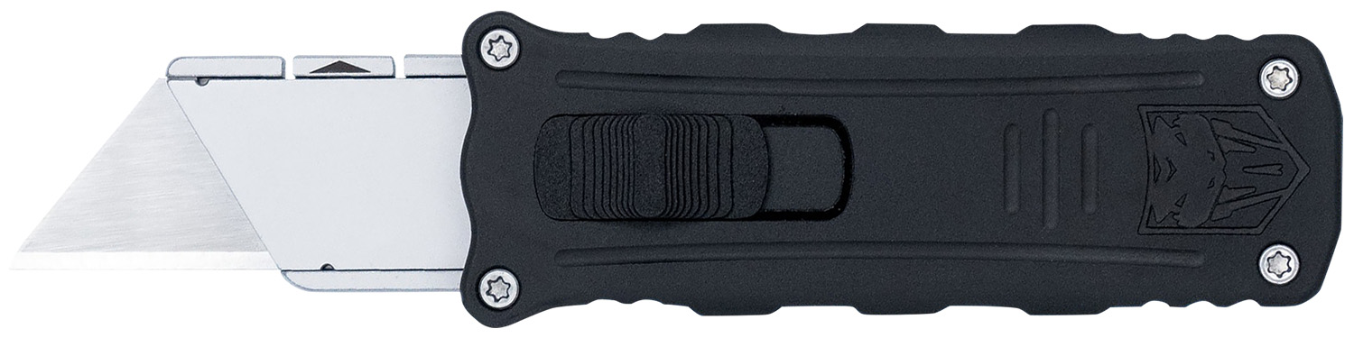 CobraTec CTOTFUKSBBLK Side Button OTF 1.75" Black/Silver Utility Knife