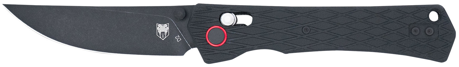 CobraTec CTLEGBLK Legacy D2 Black Bar Lock Drop Point Knife