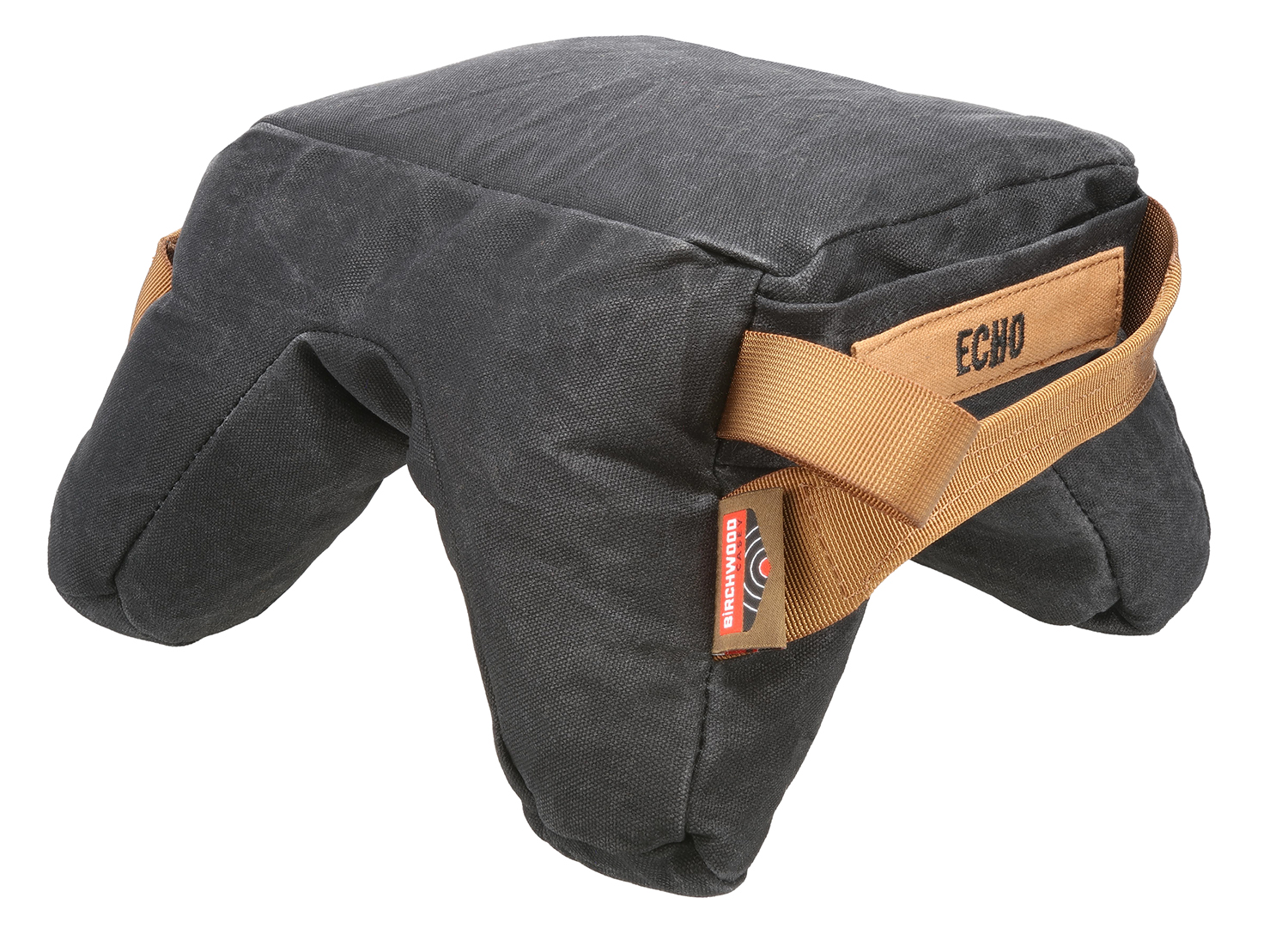 Birchwood Casey BC-BAG-SSEH Steady-Shot Echo Bag Heavyweight Prefilled Black Wax Canvas Front and Rear Bag