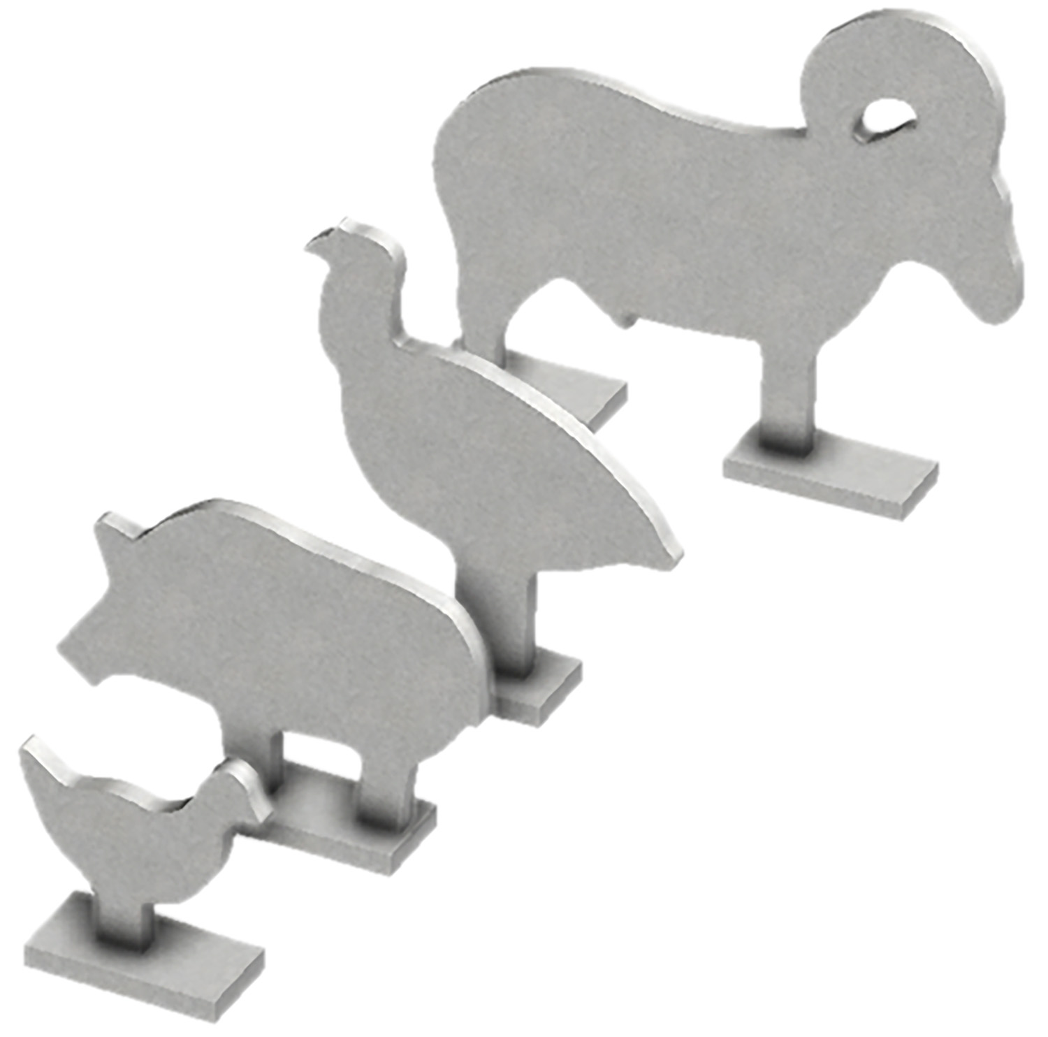 Birchwood Casey 47422 Silhouette Knock Over Targets 1/4" Steel 4pc Set - Birchwood Casey