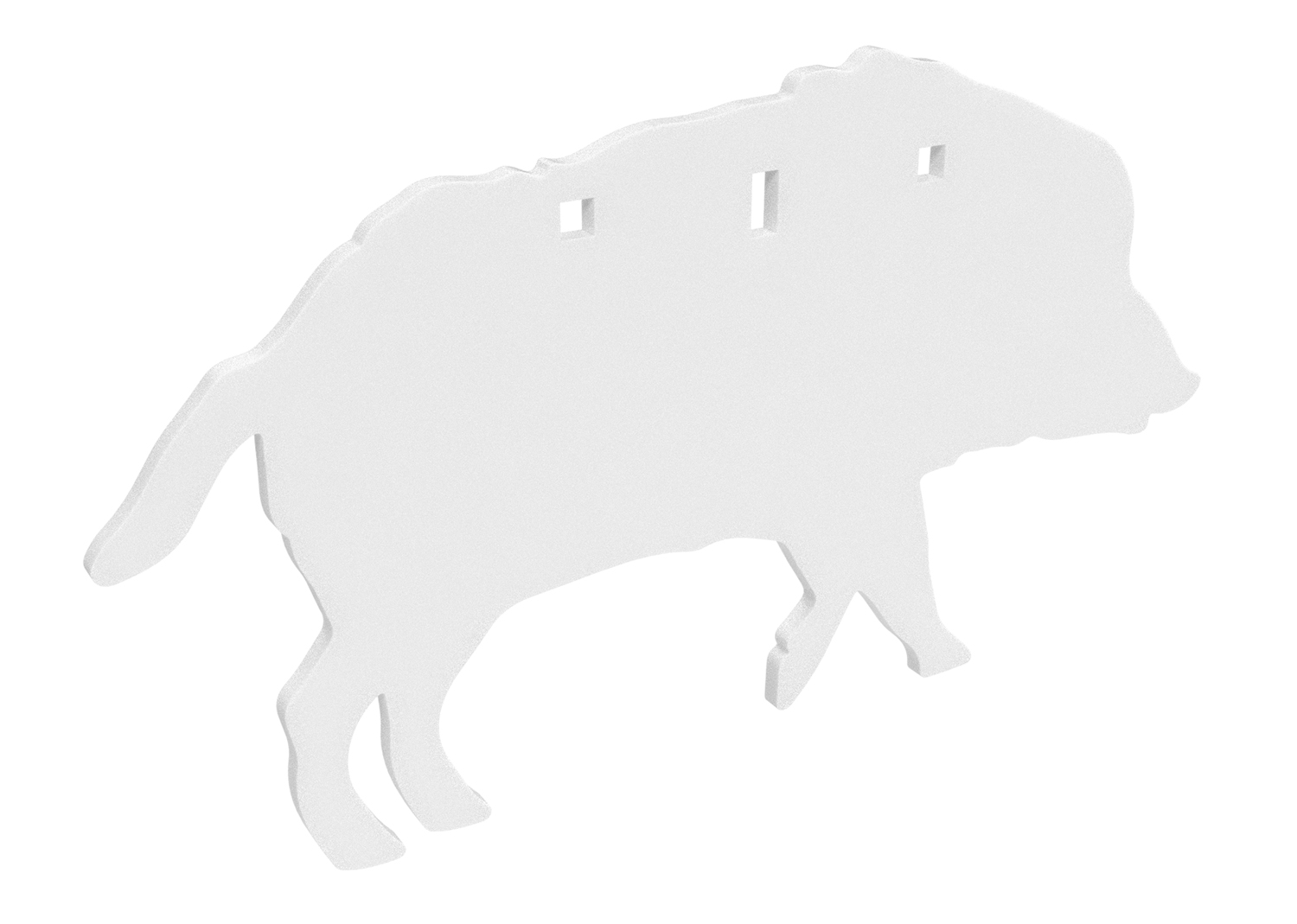 BIR 47709         AR500 3/8 SILHOUETTE/3HOLE BOAR