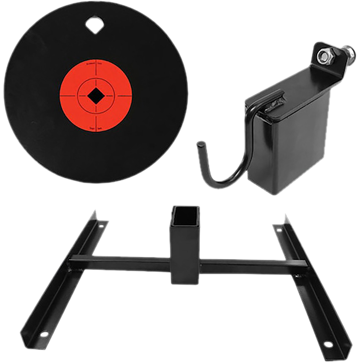 Birchwood Casey 8" Steel Target Range Pack AR 500 Single Hole Gong with 2 in 1 Hanger and Base - Birchwood Casey