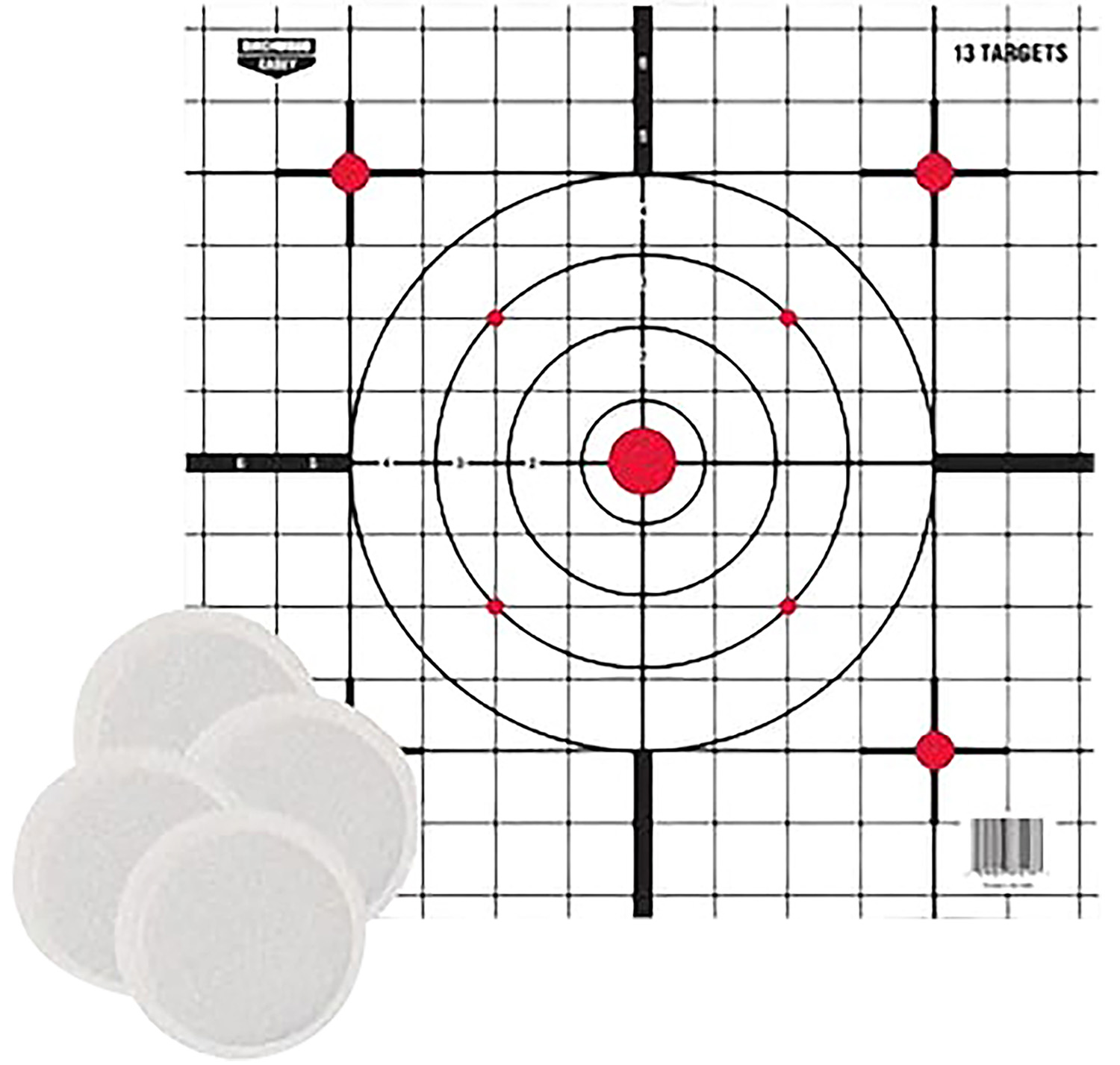Birchwood Casey BC-37216T EZE-Scorer Thermal Targets Thermal Sight-In Hanging Paper 12 x 12 Black/Red/White