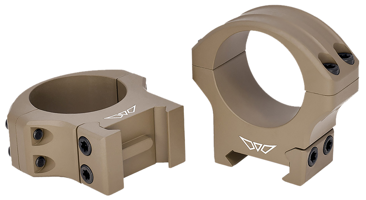 Warne 8522DE Hyperlite Scope Rings Dark Earth 34mm High - Warne - 34MM