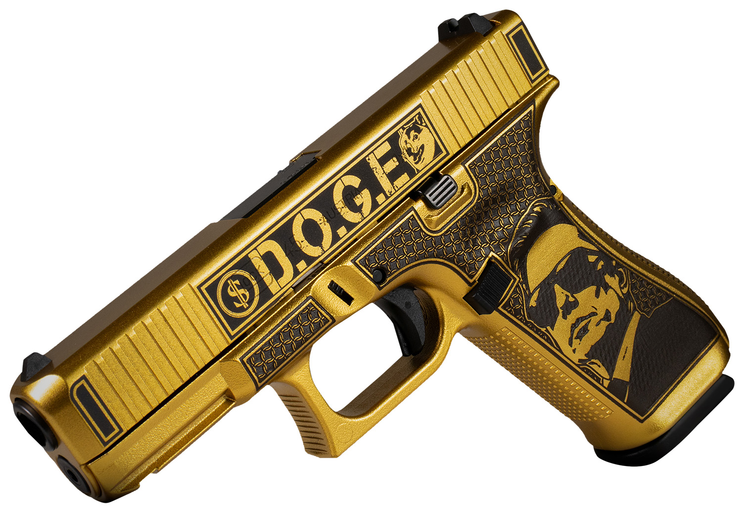 Glock UA455S204NDGE G45 Gen5 9mm 17+1 Gold Cerakote MOS 4.49" Barrel