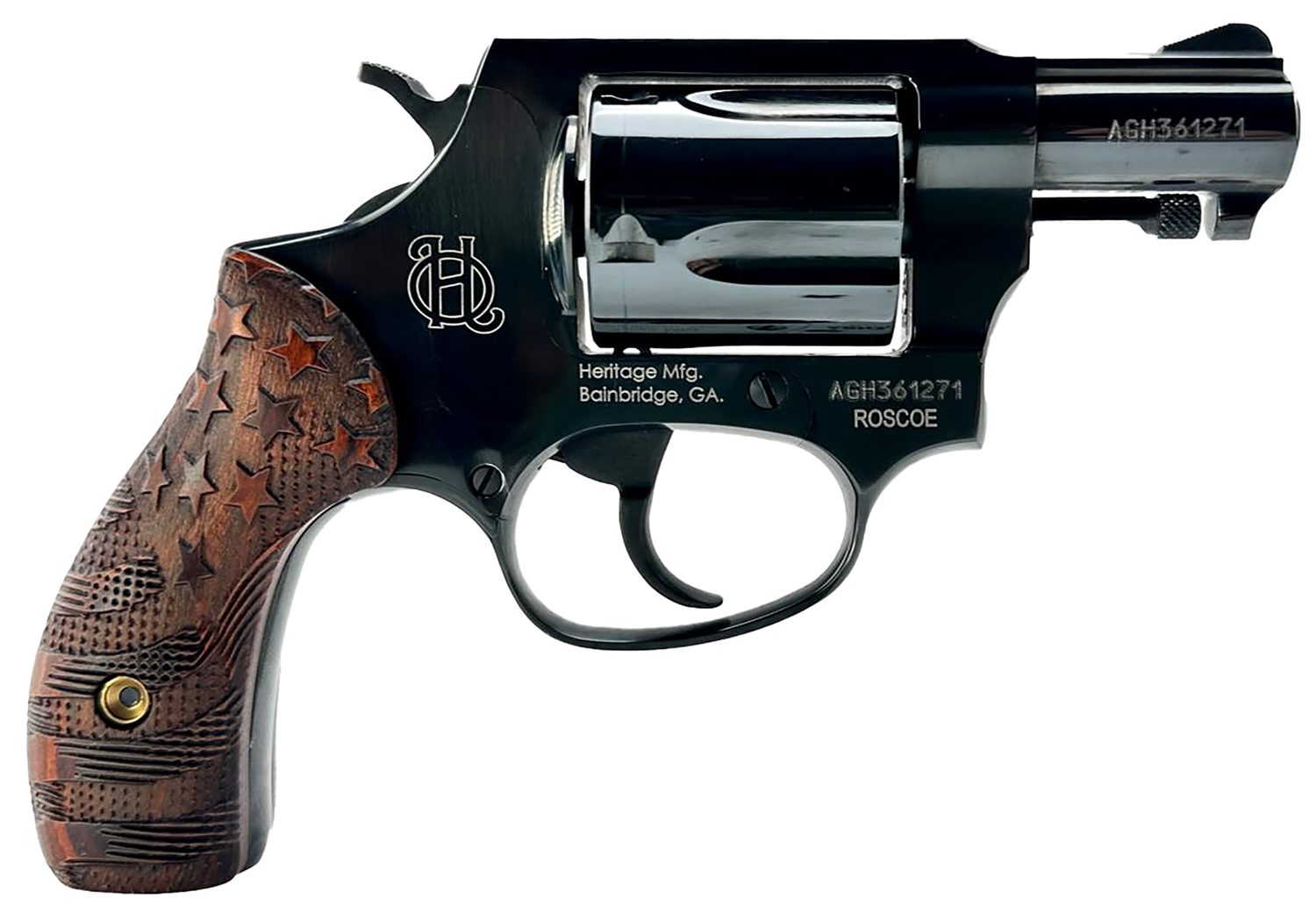 Heritage HR38B2-US1 38SPL Revolver, 2" Barrel, 5RD, USA Flag Grip - Heritage - 38 Special