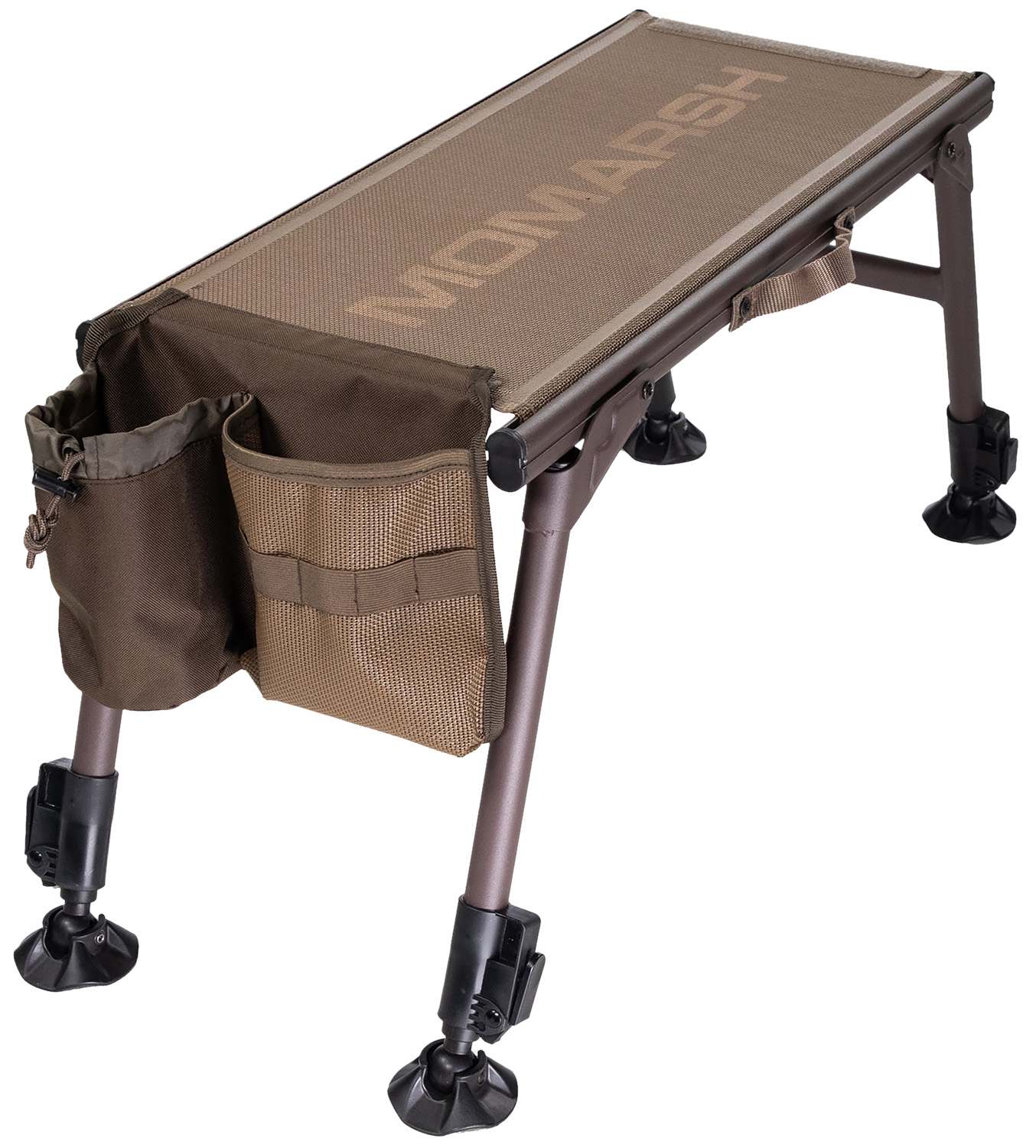 MOmarsh 31592 Mobile Bench Seat Tan, Adjustable Legs, Mesh Seat, 4.5 lbs