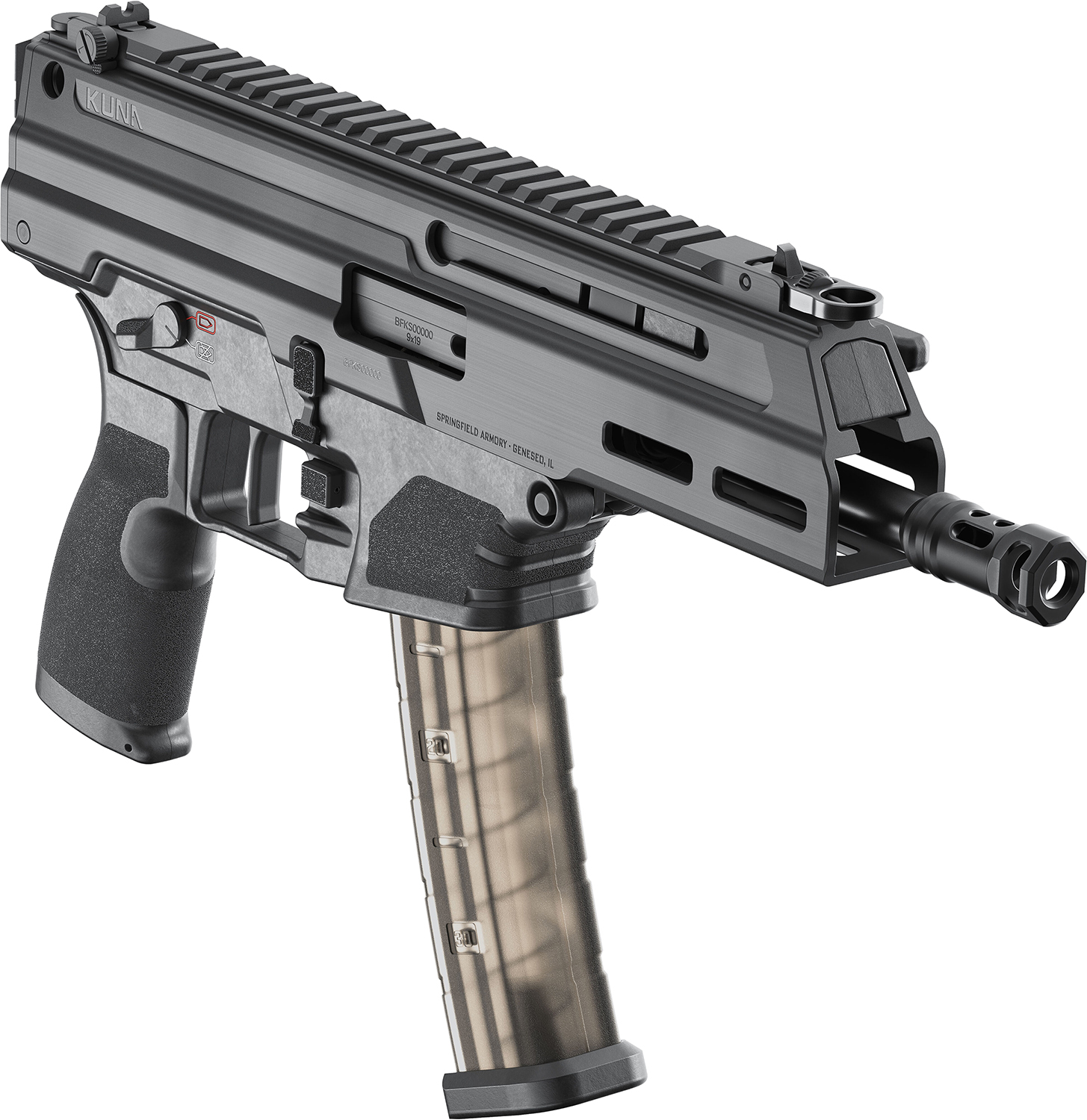 Springfield Kuna 40 SW Pistol – Hard-Hitting Range Performer 6 Springfield Kuna 40 SW pistol angle