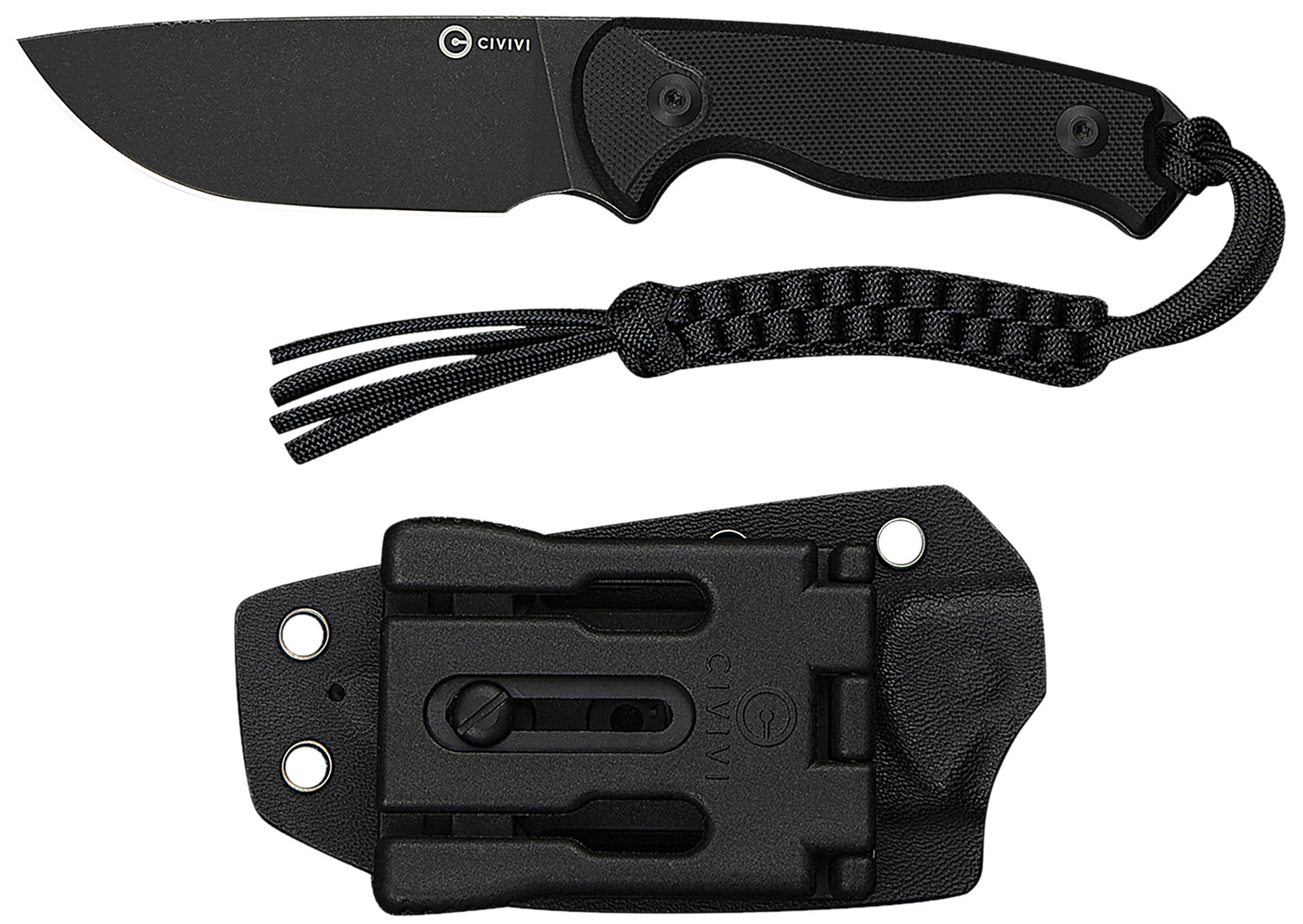 Civivi Knives C23094-1 Timberbark 3.20” Fixed Drop Point Plain Black...