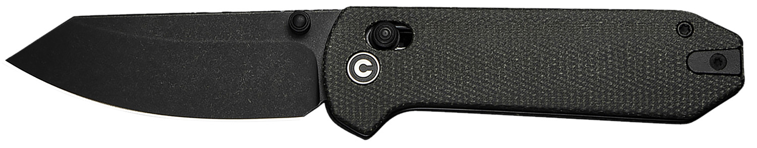 CIVIVI Yonder Thumb Stud & Crossbar Lock Knife Dark Green Canvas Micarta...