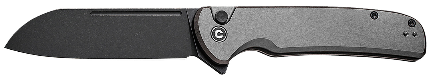 Civivi Knives C20022B-3 Chevalier II EDC 3.47" Folding Sheepsfoot Plain Satin 14C28N Steel Blade, Gray Aluminum Handle