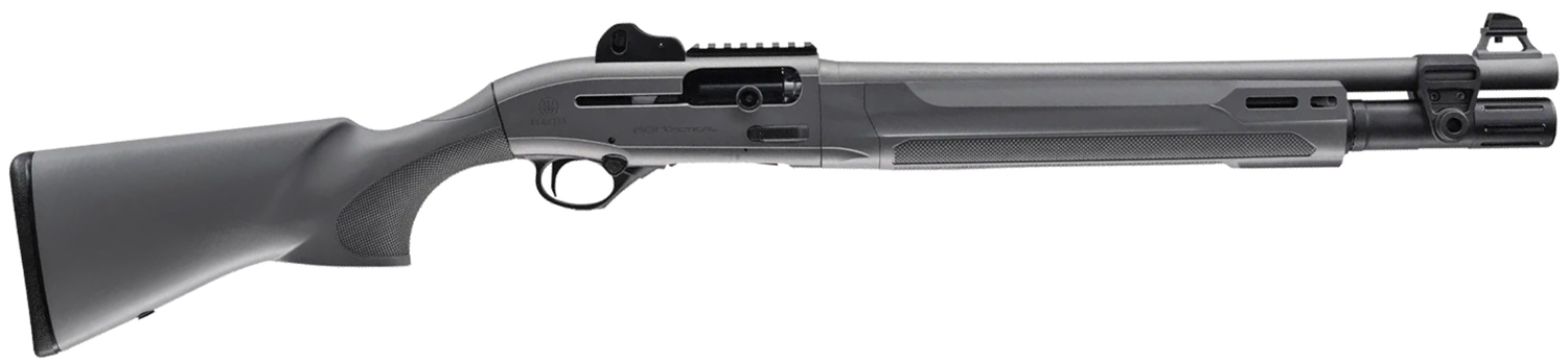 Beretta USA J131M2CTT187GR 1301 Tactical C Mod 2 12 Gauge Semi-Auto 3 7+1 18.50 Chrome Lined Steel Barrel, Picatinny Rail Aluminum Receiver, Gray w/Aggressive Texture Gray Fixed Synthetic Stock