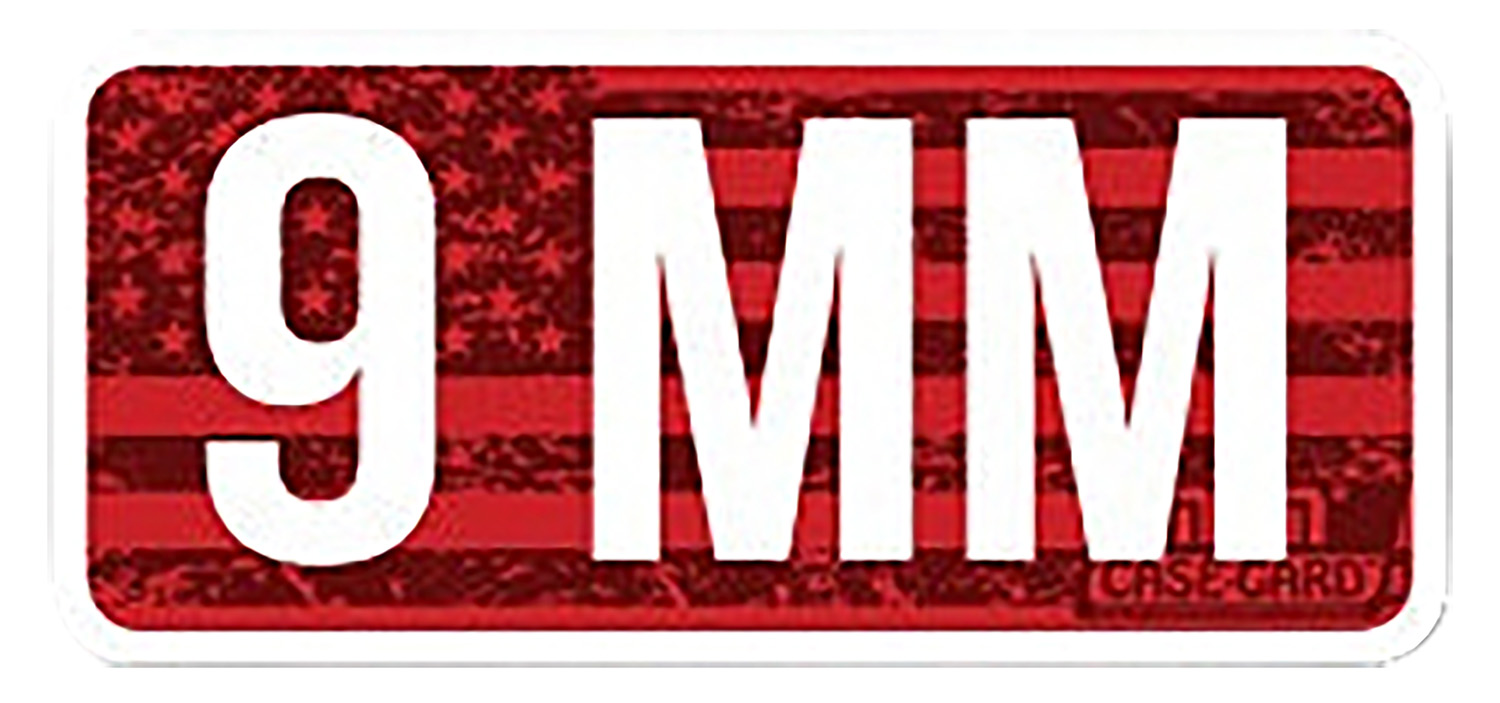 MTM Ammo Caliber Labels 9mm 8 Pack 2.25"x1.08" Red/White