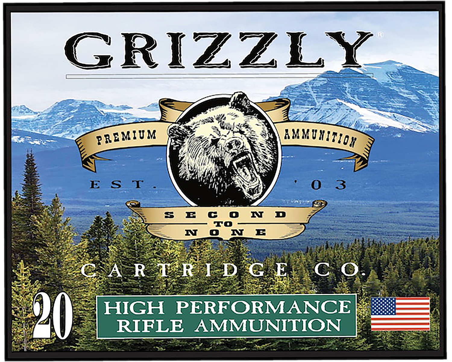 Grizzly Ammo GC357S3 357Sig 125gr Full Metal Jacket Flat Point 20 Per...