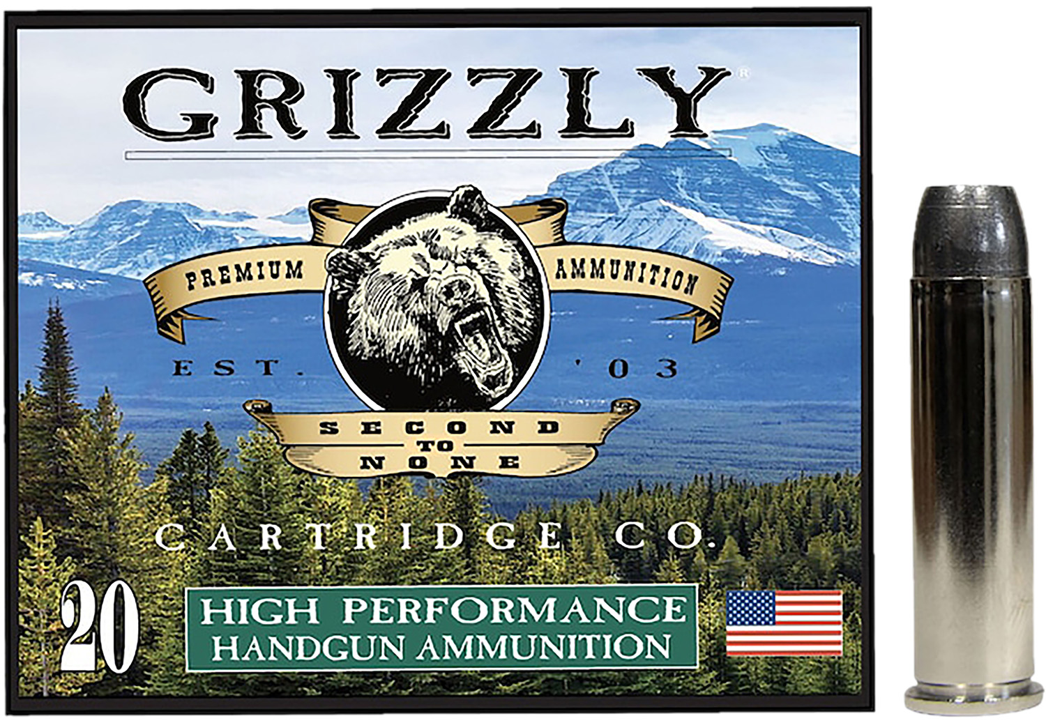 Grizzly GC357M12 357Mag Ammo 180gr WFN Gas Check 20/Box