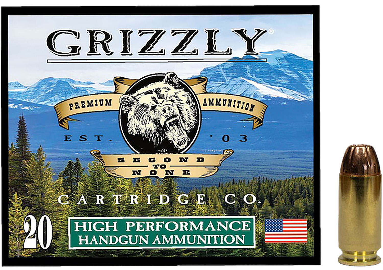 Grizzly Ammo GC4SW1 40S&W 200gr Jacketed Hollow Point 20 Per Box-10 Case
