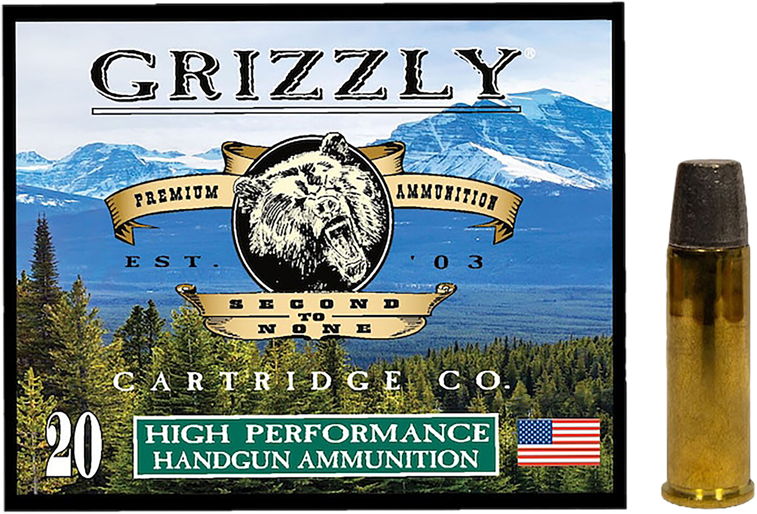 Grizzly Ammo GC41M5 41Mag 265gr Wide Flat Nose Gas Check 20 Per Box/10 Case