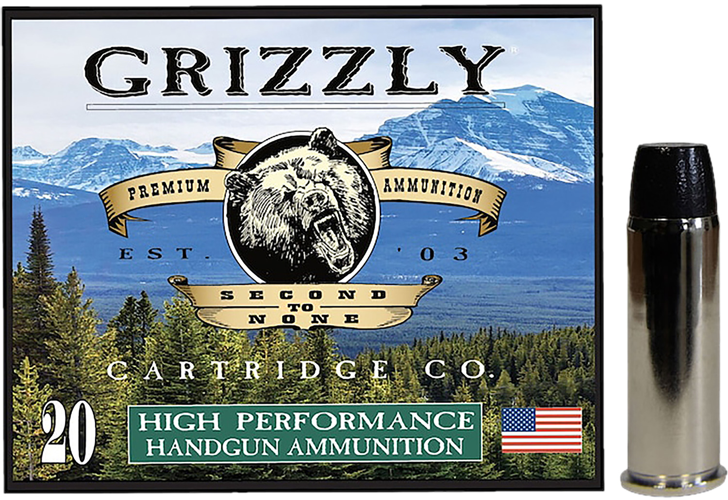 Grizzly Ammo GC44M16 44Mag 300gr Wide Flat Nose Gas Check 20 Per Box-1...