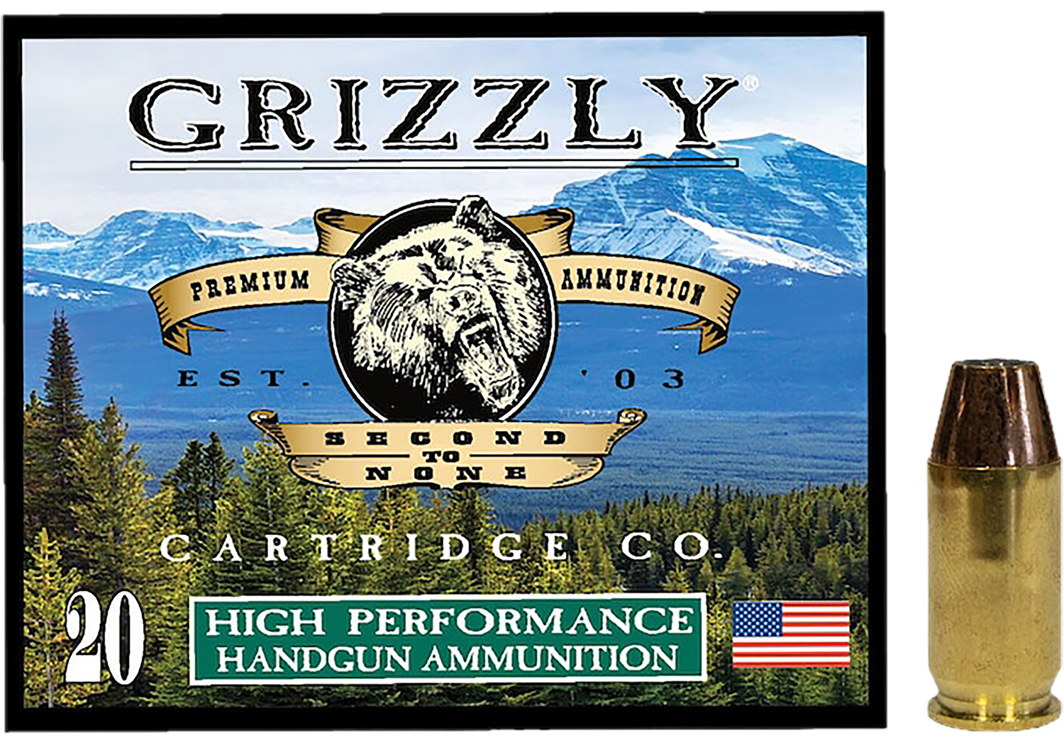 Grizzly Ammo GC45A+P8 45ACP+P 230gr Jacketed Hollow Point 20 Per Box/10...