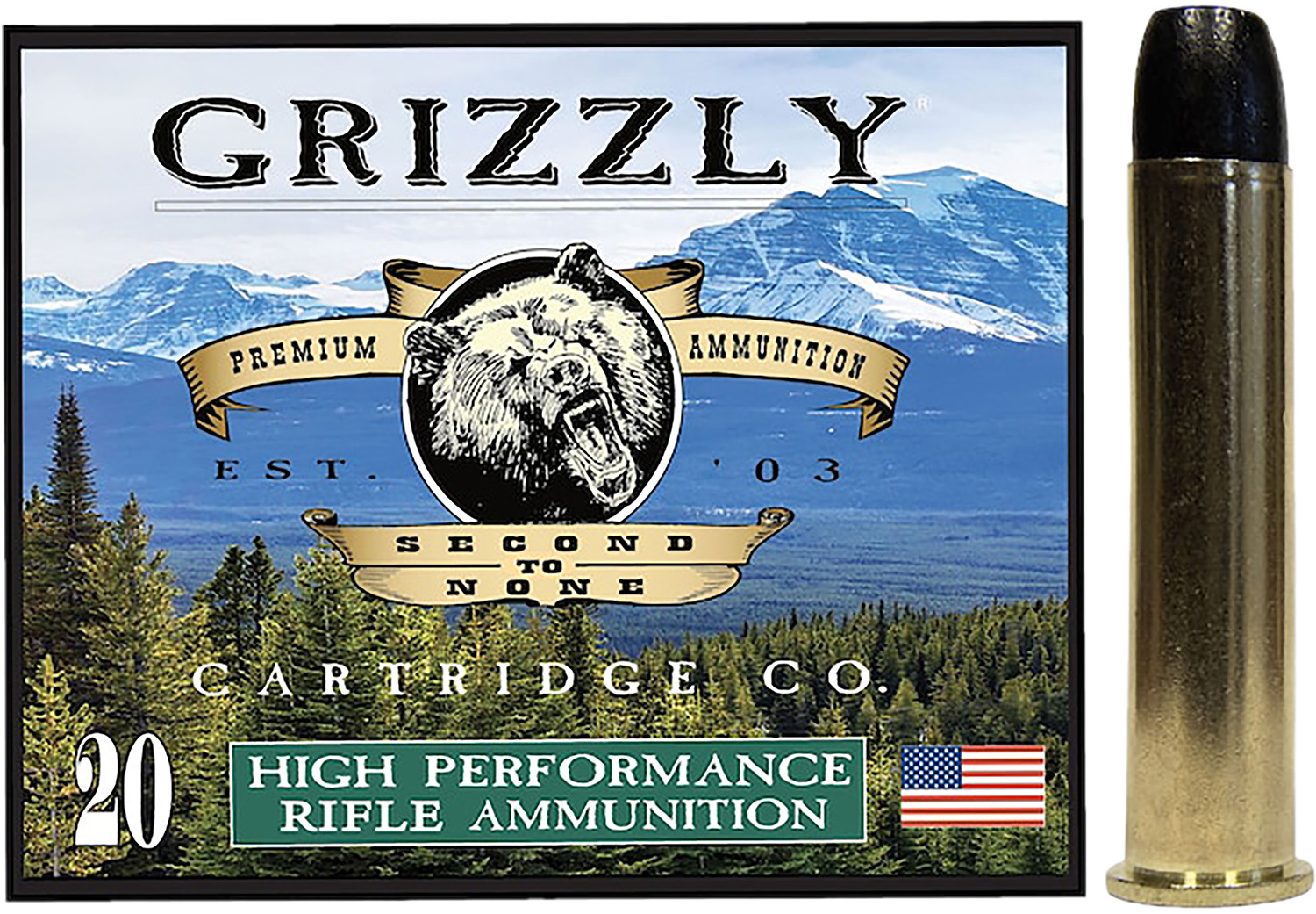 Grizzly Ammo GC45/701 45-70Gov 405gr RNFP 1000fps 20/Box