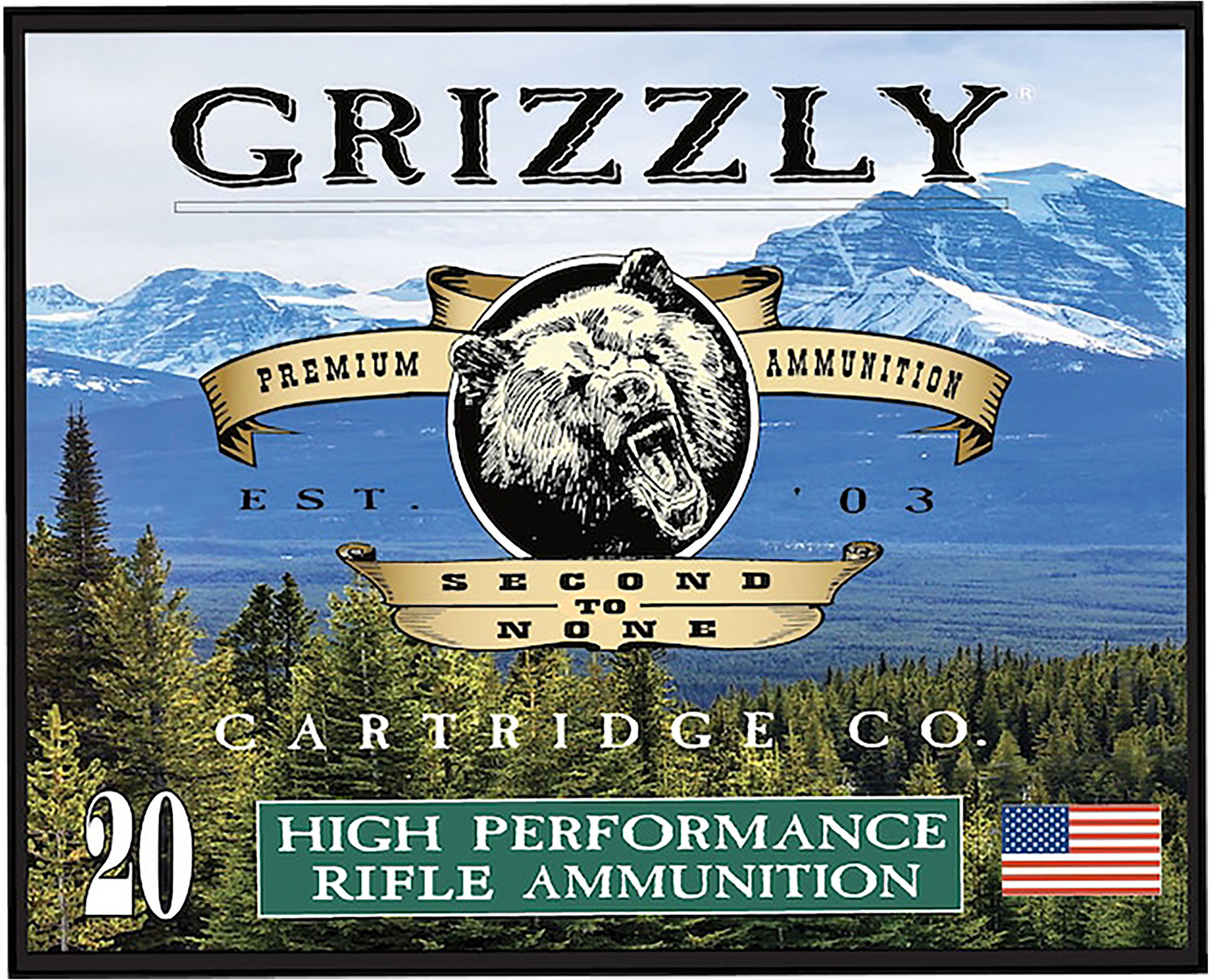 Grizzly Ammo GCSUB1 45-70Gov 410gr Full Metal Jacket Flat Point 20 Per...