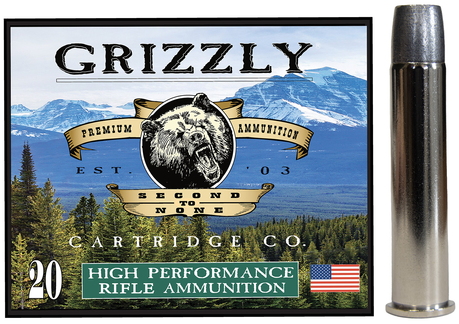 Grizzly Ammo GC45-70+P8 45-70Gov+P 460gr Wide Long Nose Gas Check 20 P...