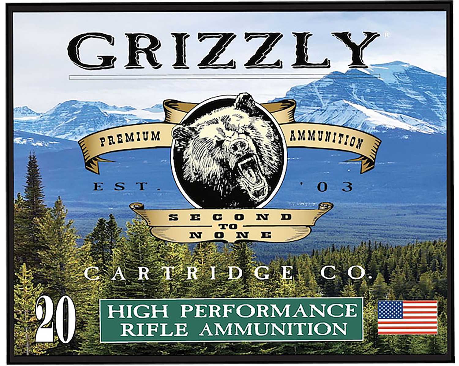 Grizzly Ammo GC45/70+P10 45-70Gov+P 525gr Full Metal Jacket Flat Point... - GRIZZLY - FULL METAL JACKET FLAT POINT