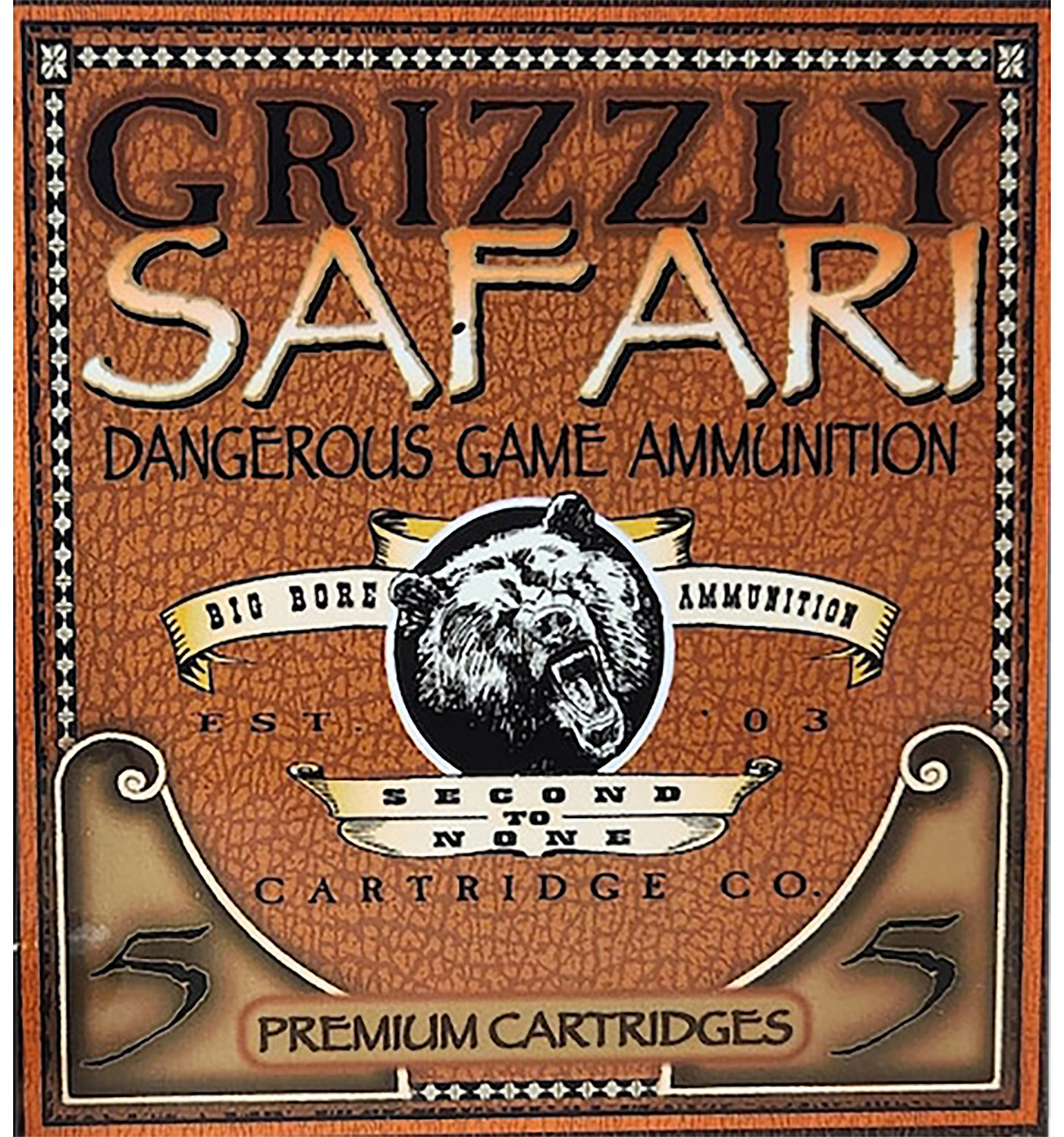 Grizzly Ammo GC5/416NE2 500-416NitroExpress 400gr Solid Brass 5 Per...