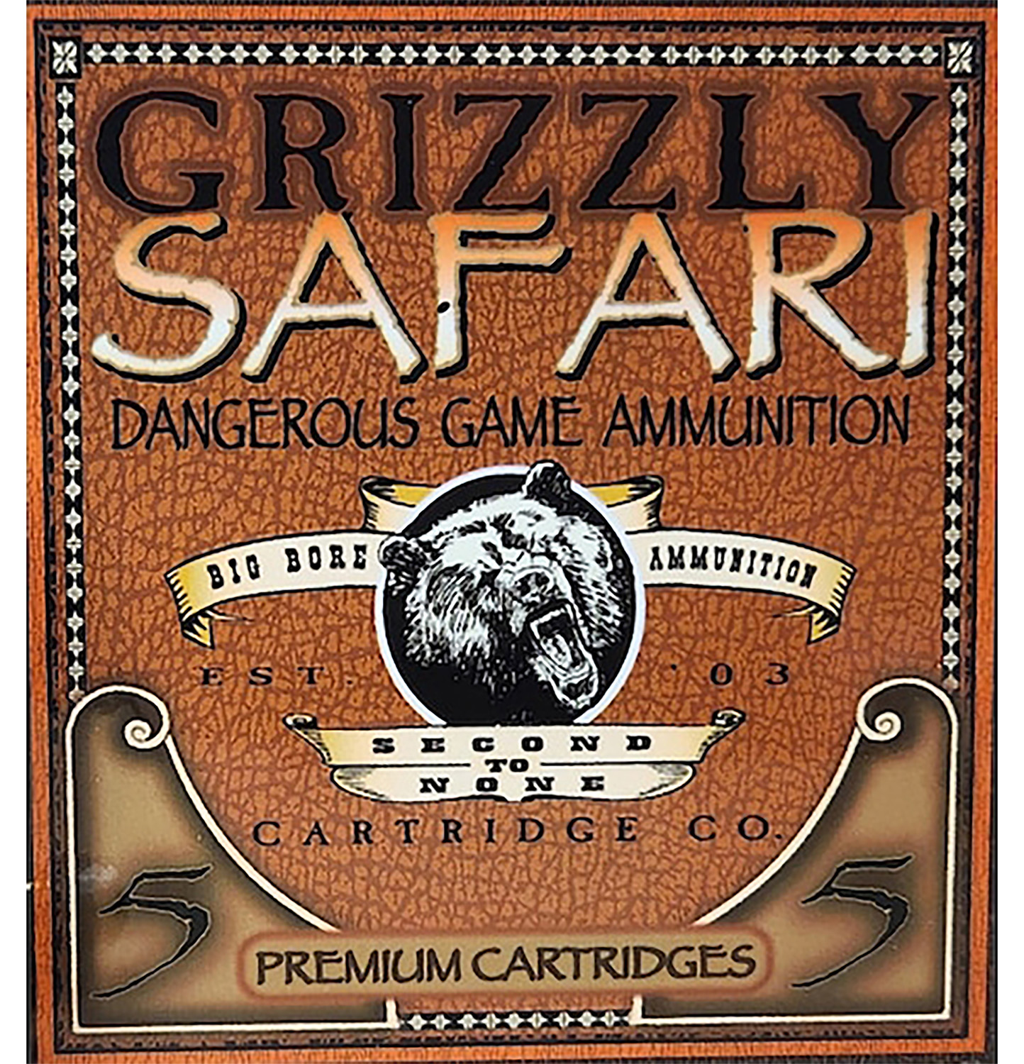 Grizzly Ammo GC458L5 458Lott 500gr Solid Brass 5 Per Box/10 Case