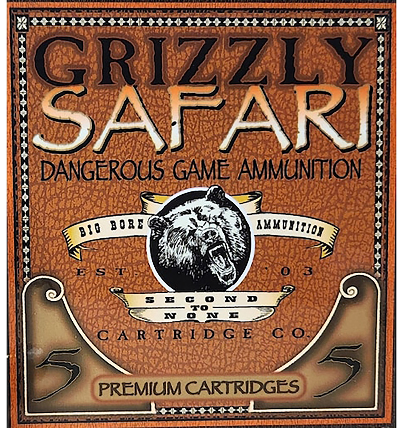 Grizzly Ammo GC47NE2 470NitroExpress 500gr Solid Brass 5 Per Box/10 Case