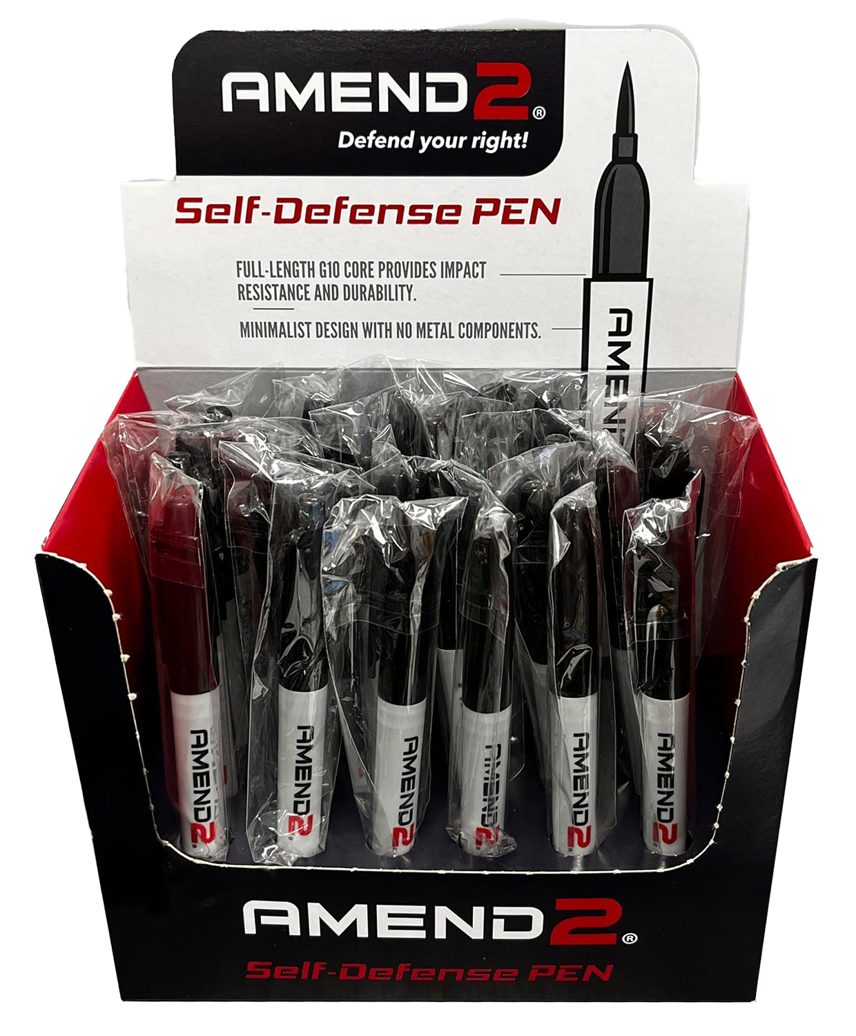Amend2 A2SELFDEFPENDISP V2 Self Defense Pen Black G10