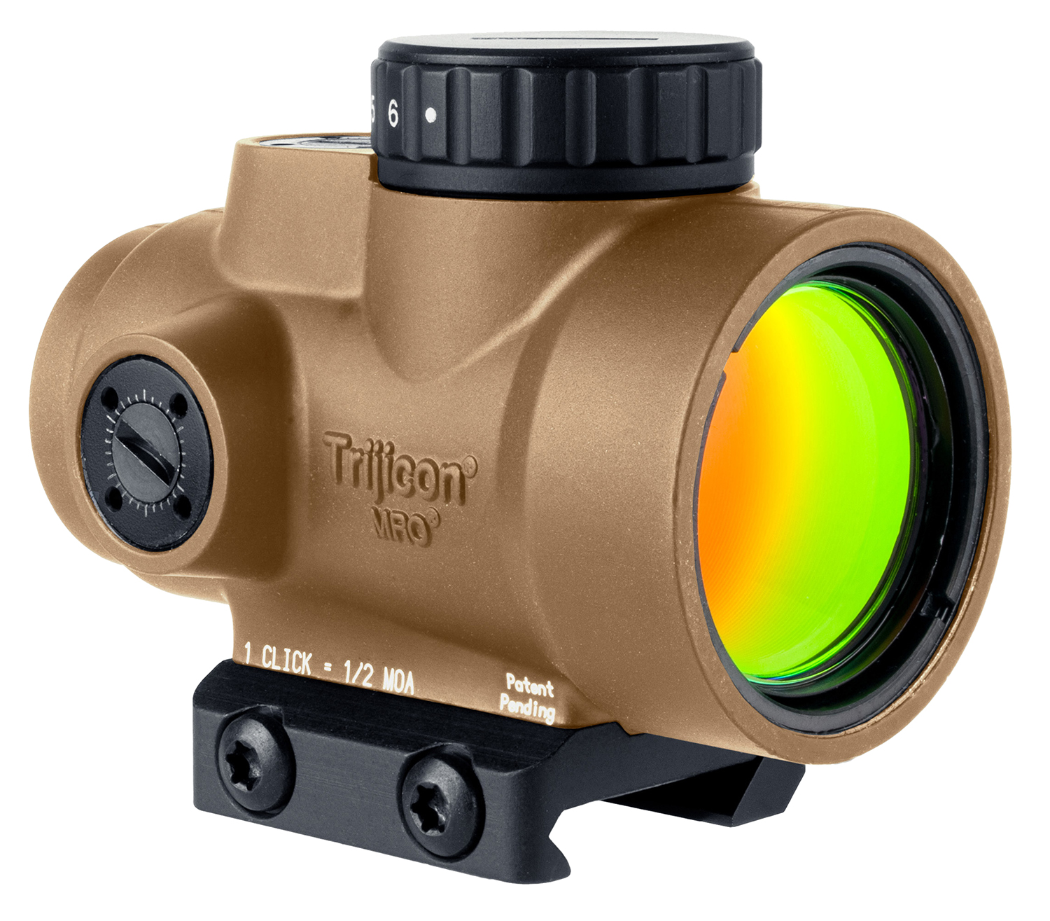 Trijicon 2200326 MRO SD Coyote Tan 1x25mm 2 MOA Red Dot Reticle Low Mount - Trijicon - 25MM