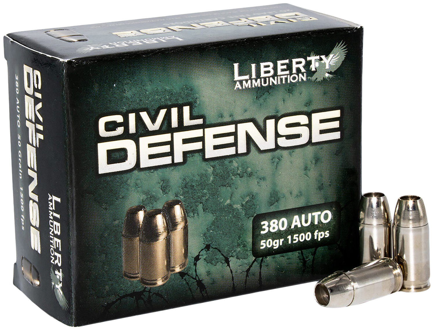 Liberty Ammunition Civil Defense 380ACP 50Gr 20 Per Box/10 Case