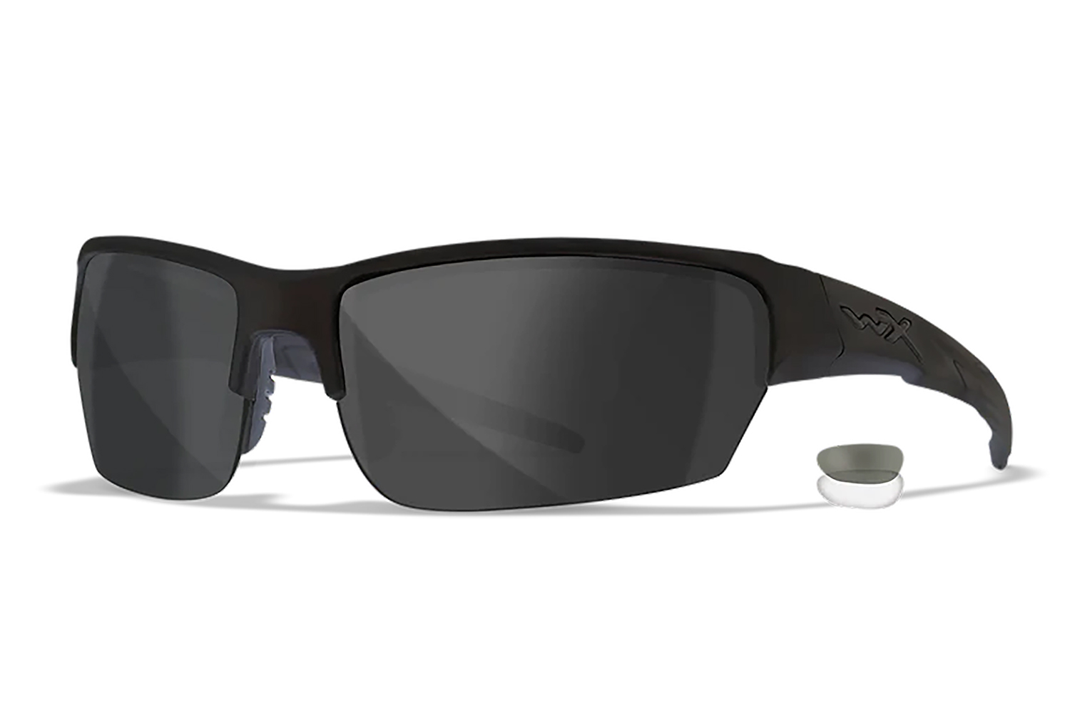 Wiley X CHSAI07 SAINT S/M Smoke Gray/Clear Lens Polycarbonate Matte Black Frame