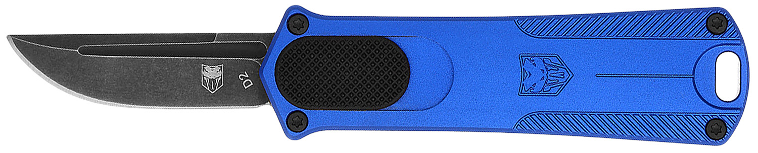 Cobratec CALIFORNIA 952 OTF Blue 1.75" D2 Steel Drop Point Knife