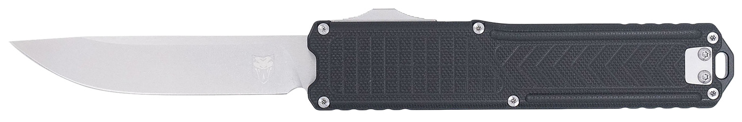 CobraTec Knives CTRNGBLKDNS Ranger 3.25" OTF Plain Stonewashed D2 Steel Blade, 4.75" Black Textured G10 Scales Handle - CobraTec Knives - DROP POINT for sale at TheGunDock