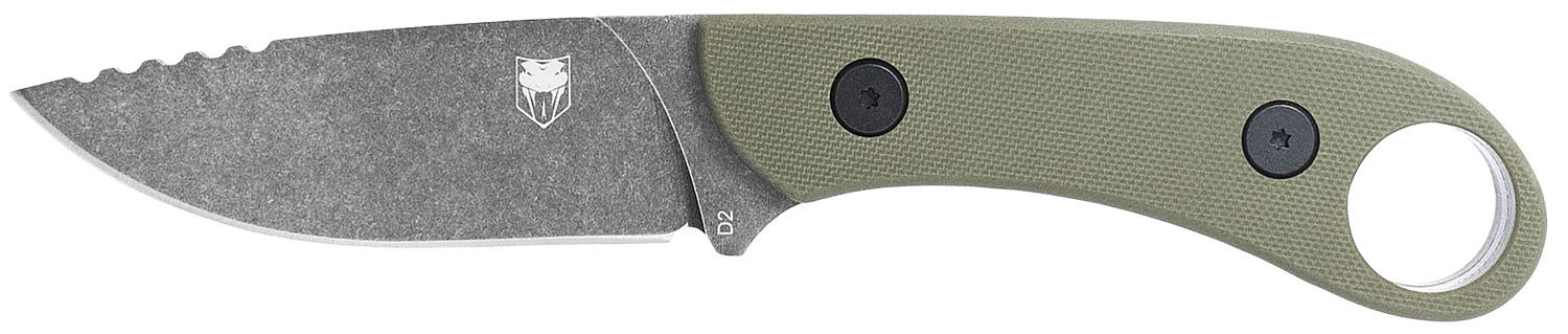 Cobratec D2 Skinner 3.75" Full Tang OD Green G10 with Kydex Sheath