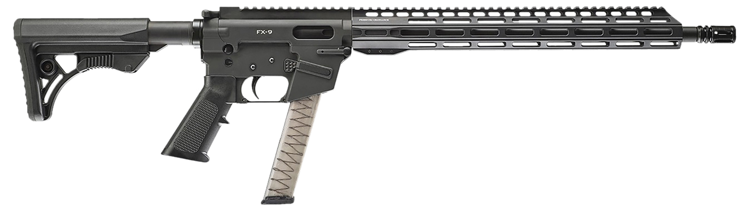 Freedom Ordance FX9R16 FX9R  9mm Luger 33+1 16" Black Anodized Barrel, Black Anodized Receiver w/Picatinny Rail, M-LOK Handguard, Leapers Adjustable Black Polymer Stock, B5 P Type Grip
