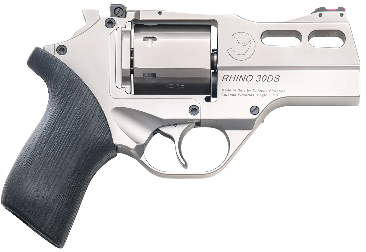 Chiappa Rhino 30 SAR Revolver 10mm 3 in. Nickel w/BLK Grip 6 rd - Chiappa Firearms - 10mm