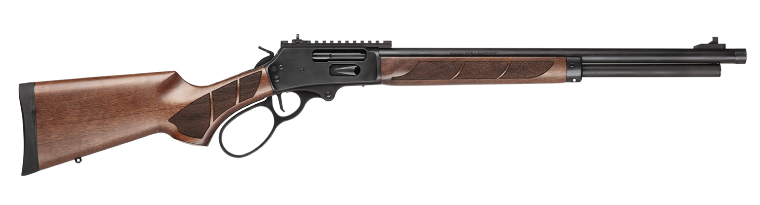 Smith & Wesson 14384 1854  45-70 Gov 6+1 20" Black Armornite Threaded Barrel, Black Armornite Picatinny Rail Receiver w/Picatinny Rail, Fixed Walnut w/Textured Grip Panels Stock, Thread Protector