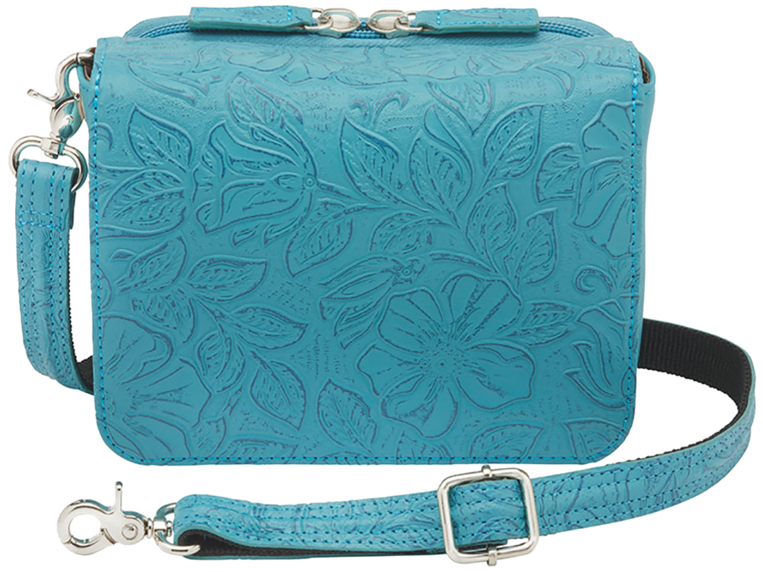 GTM GTM-15TLD/BLUE CROSSBODY COWHIDE TURQ