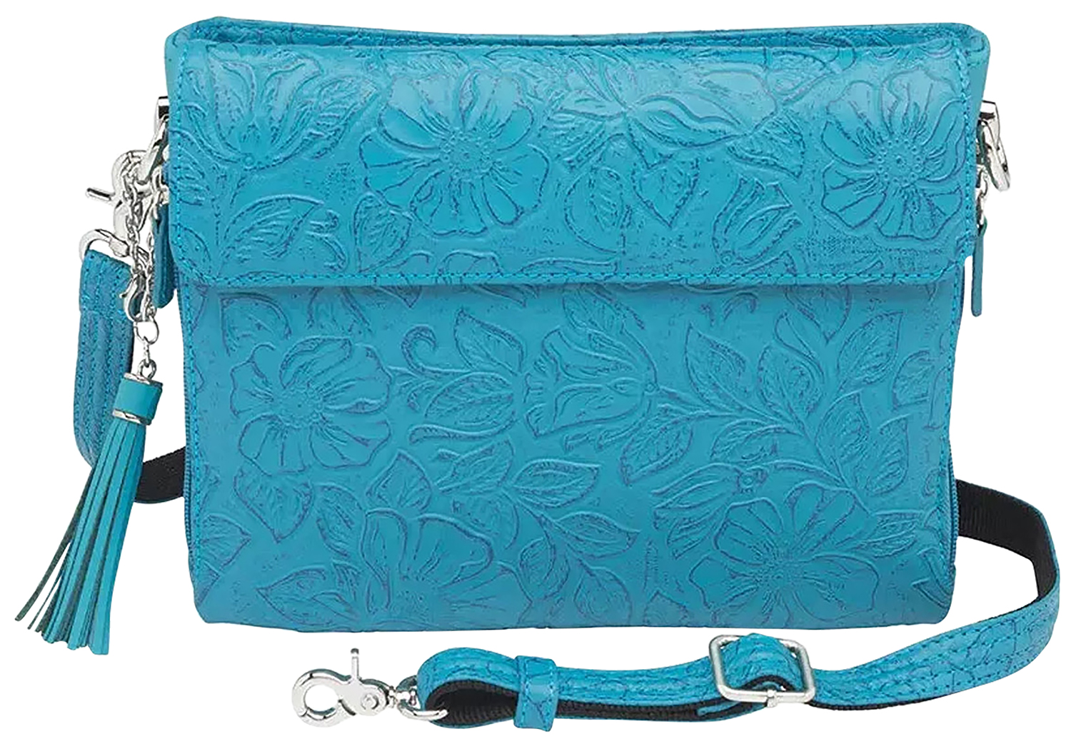 GTM GTM-22TLD/TBLUE CROSSBOY CLUTCH COWHIDE TURQ
