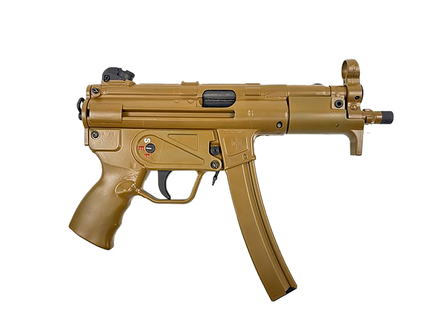 MAC 12750009 5K 9mm Luger 30+1 5.80" Black Phosphate Steel Threaded Barrel, RAL 8000 Optics Ready Receiver/Frame, Black Grip, Ambidextrous