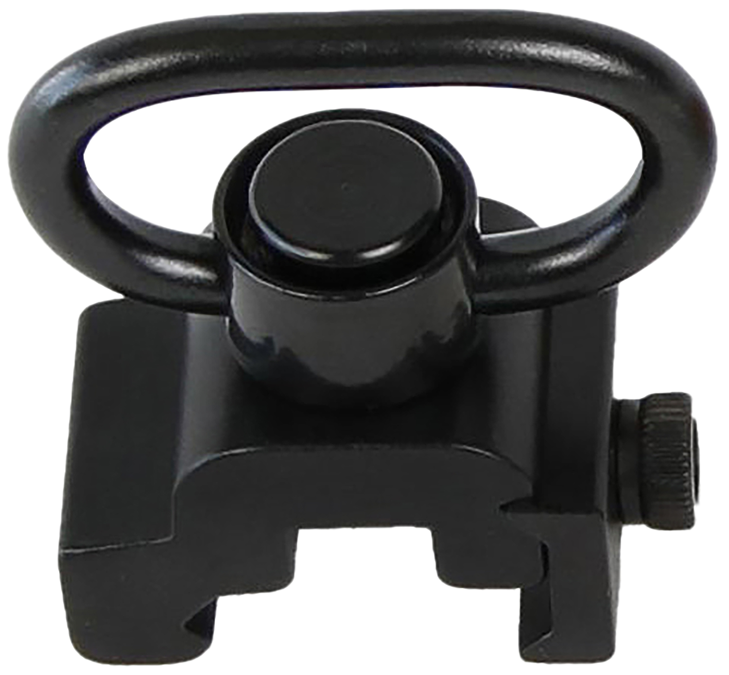 Bulldog BD886 Deluxe Push Button Swivel Black 1.25" Steel QD Rail Mount